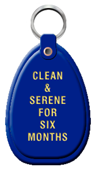 6 Months Key Tag